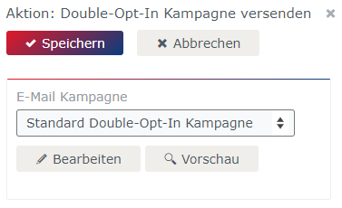 Aktion: Double-Opt-In Kampagne versenden
