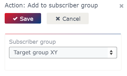 Action: Add to subscriber group