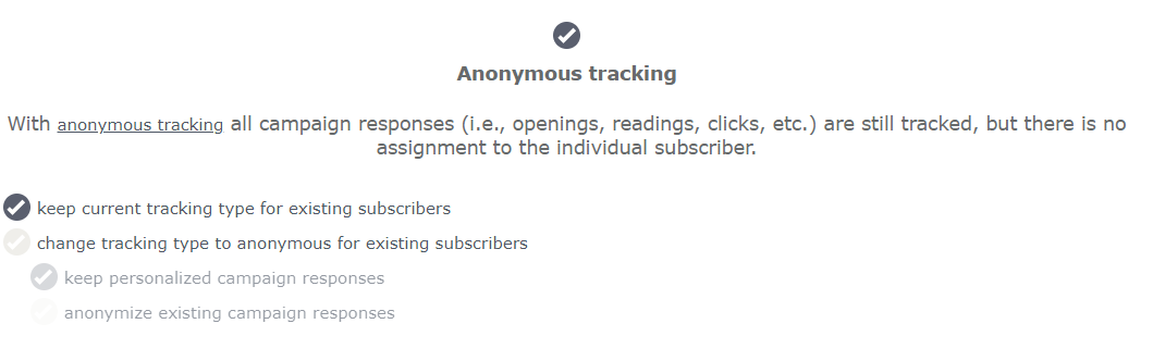 Anonymous tracking