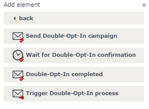 Double-opt-in actions