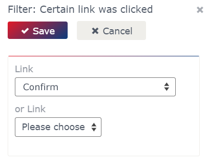 Filter: Certain link was clicked