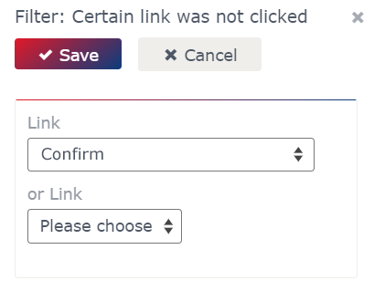 Filter: Certain link was not clicked