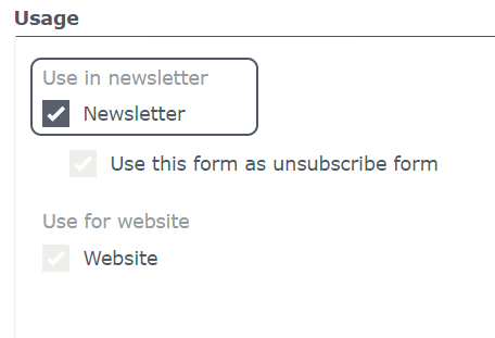 Usage: Link a form in newsletter
