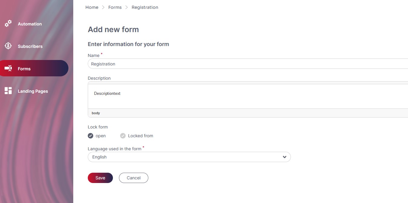 Create forms